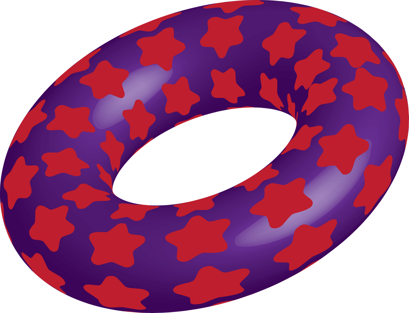 3D Floater with Stars Pattern